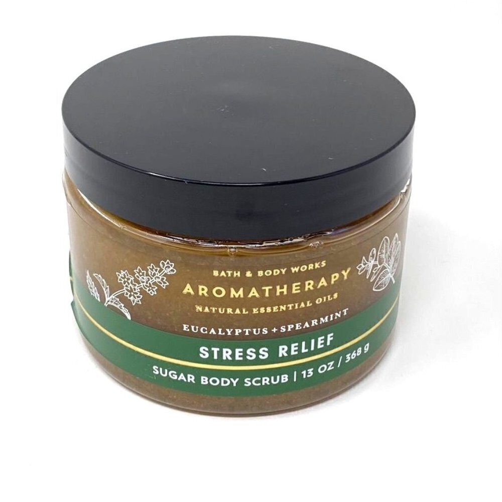 BAth & Body Works Aromatherapy Stress Relief Eucalyptus Spearmint Sugar Body Scr